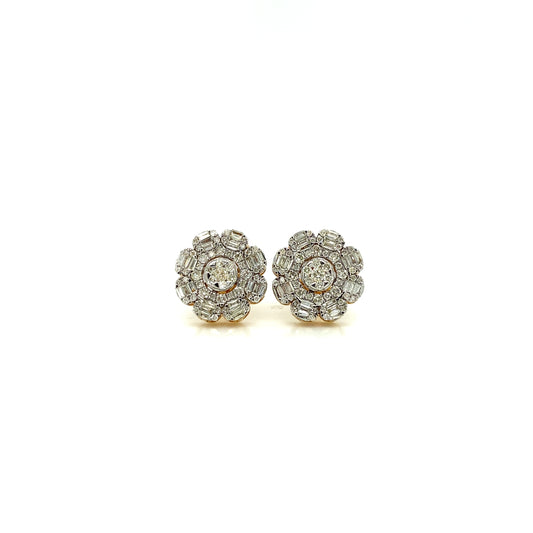 Diamond earrings 14k yellow gold EY1178Y