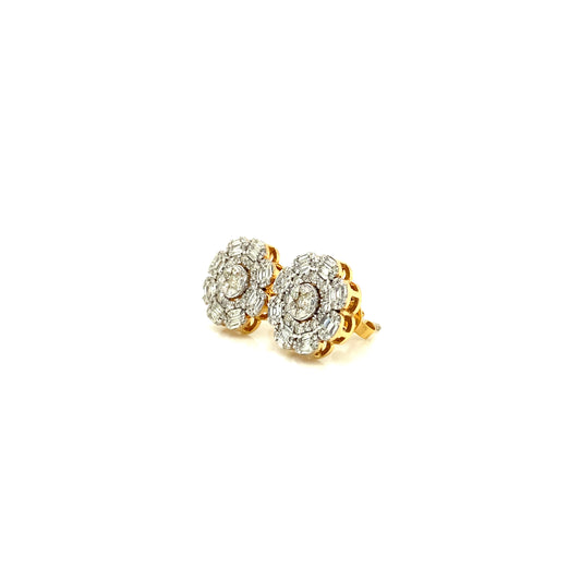 Diamond earrings 14k yellow gold EY1178Y