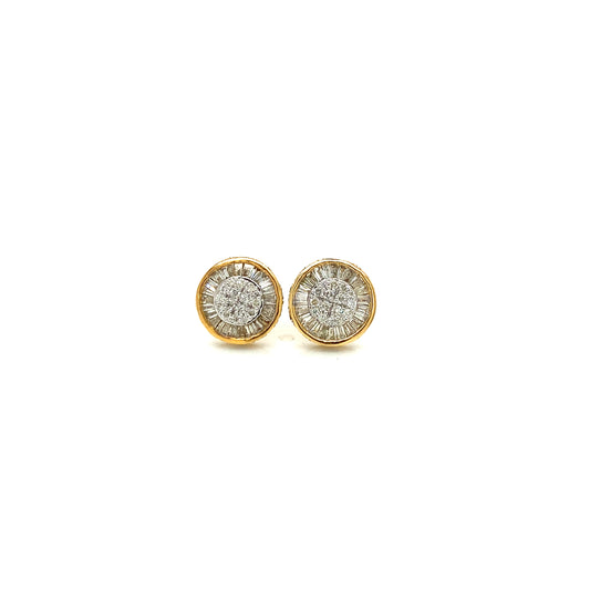 Diamond earrings 14k yellow gold EY1181Y