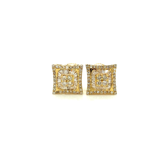 Diamond earrings 14k yellow gold EY1183Y