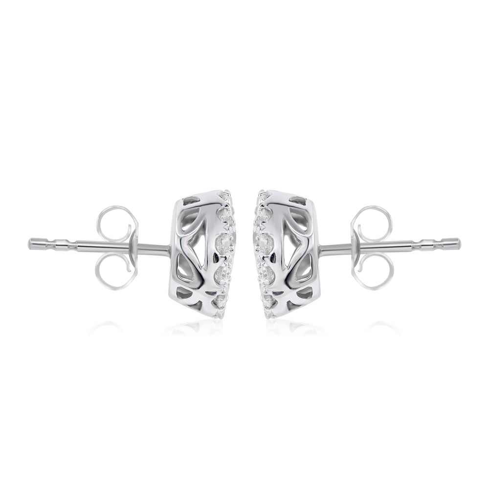 Diamond earring 14k white gold FER3442