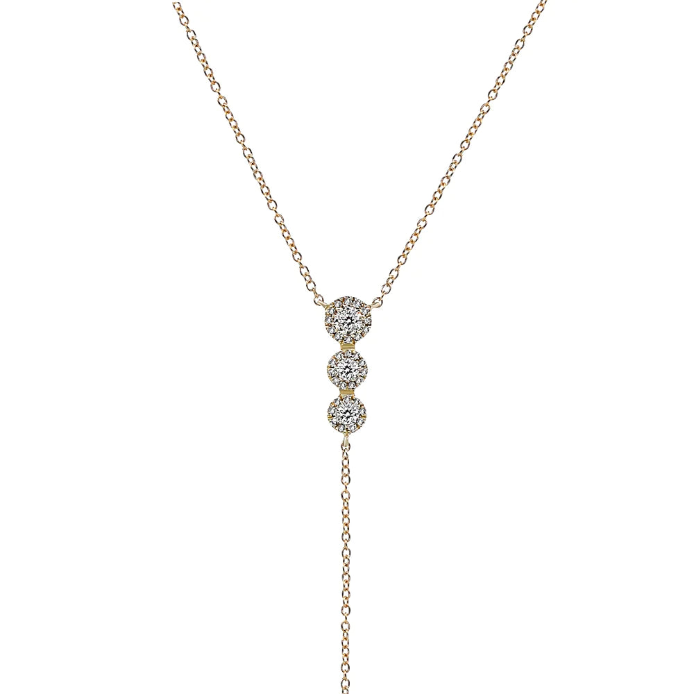 Diamond necklace 18k white / yellow gold FN2606