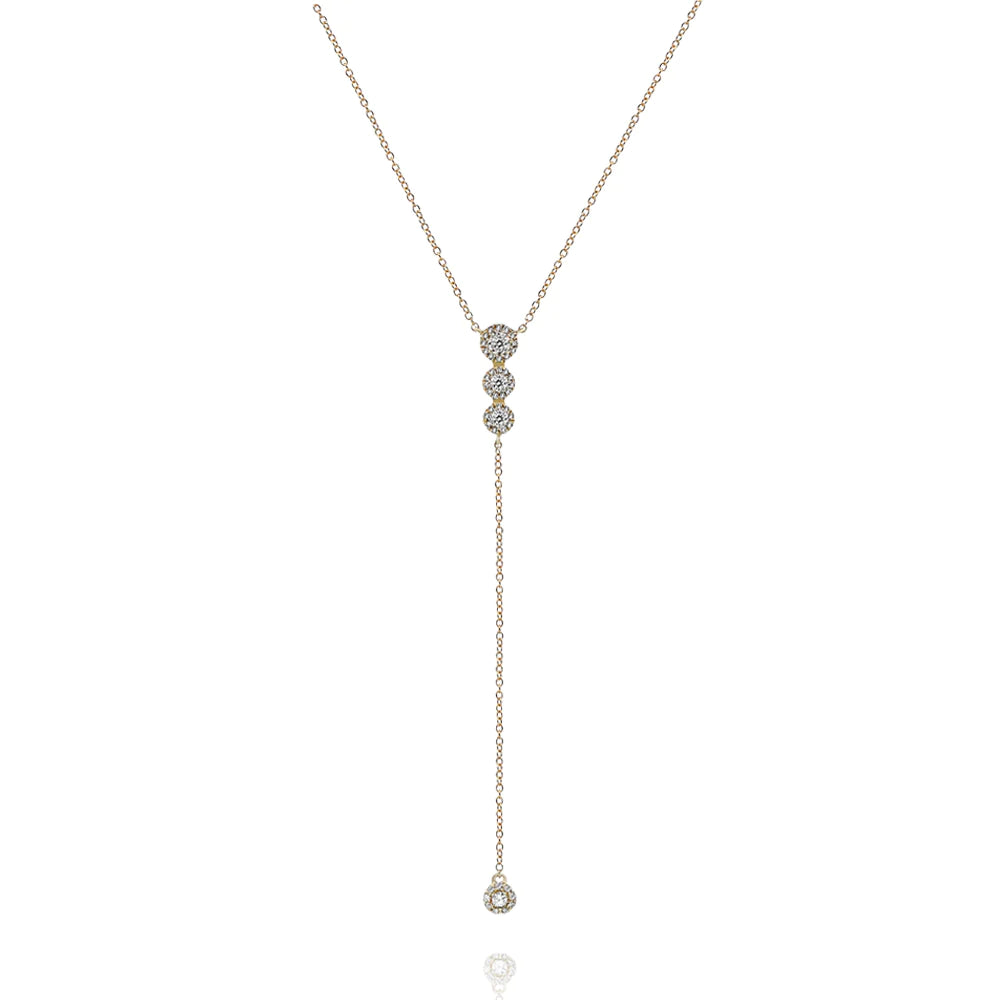 Diamond necklace 18k white / yellow gold FN2606