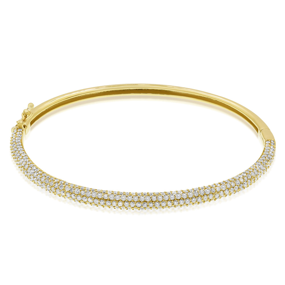 Diamond bangle bracelet 18k yellow gold FOBNR7557A