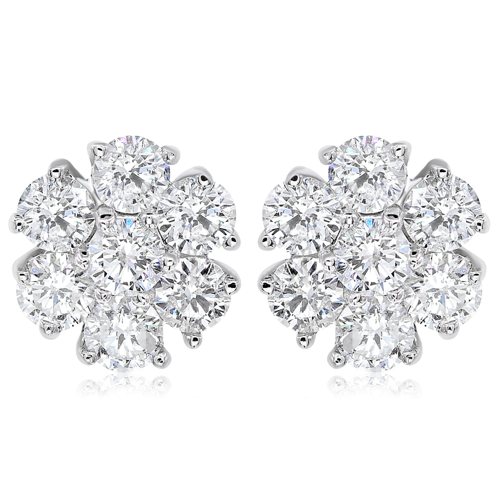 Diamond Earrings 14k white gold FOER6801A