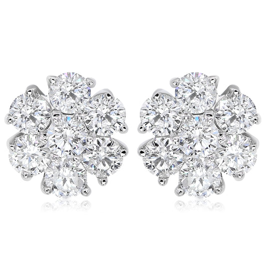 Diamond Earrings 14k white gold FOER6801A