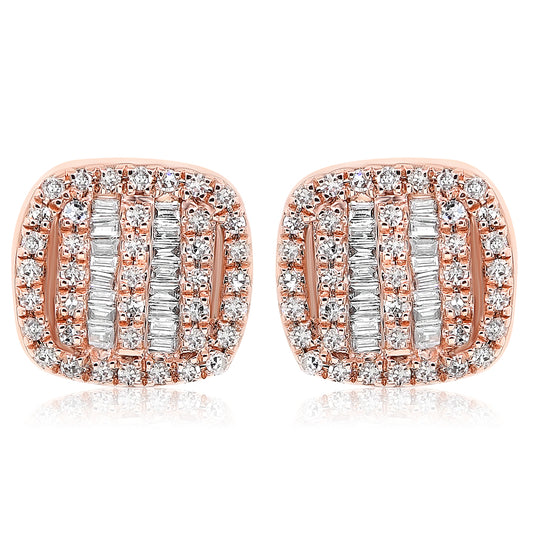 Diamond Earrings 14k rose gold FOERB9471