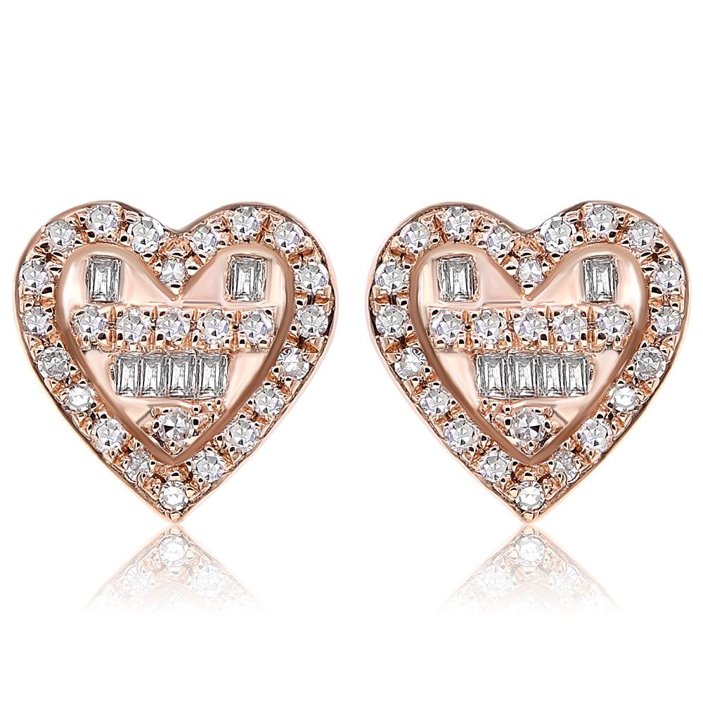 Diamond Earrings 14k rose gold FOERB9497