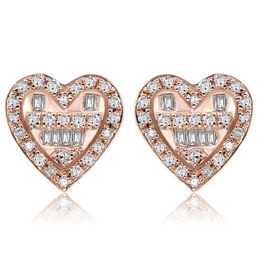 Diamond Earrings 14k rose gold FOERB9497