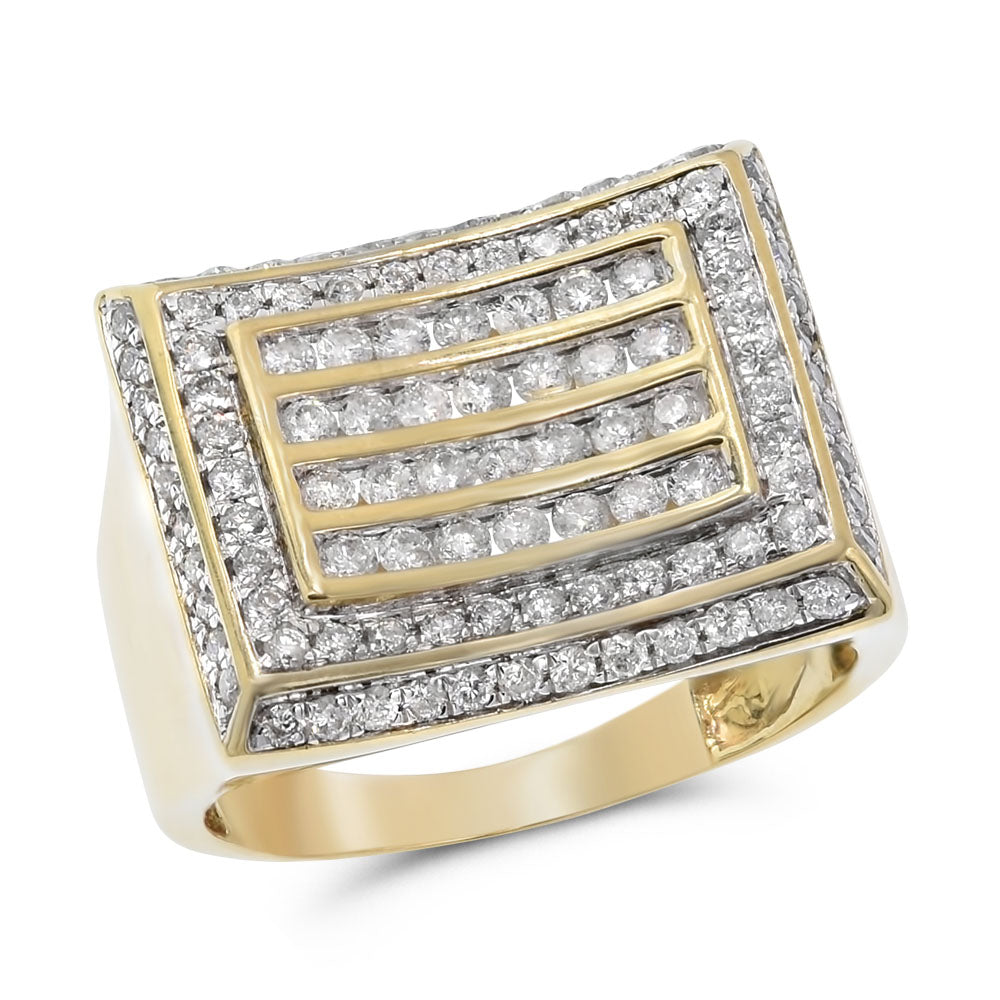 Men's diamond ring 14k yellow gold FORR6335A