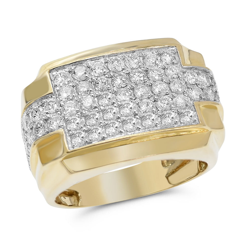 Men's diamond ring 14k yellow gold FORR6764A