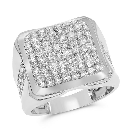 Men's diamond ring 14k white gold FORR6770