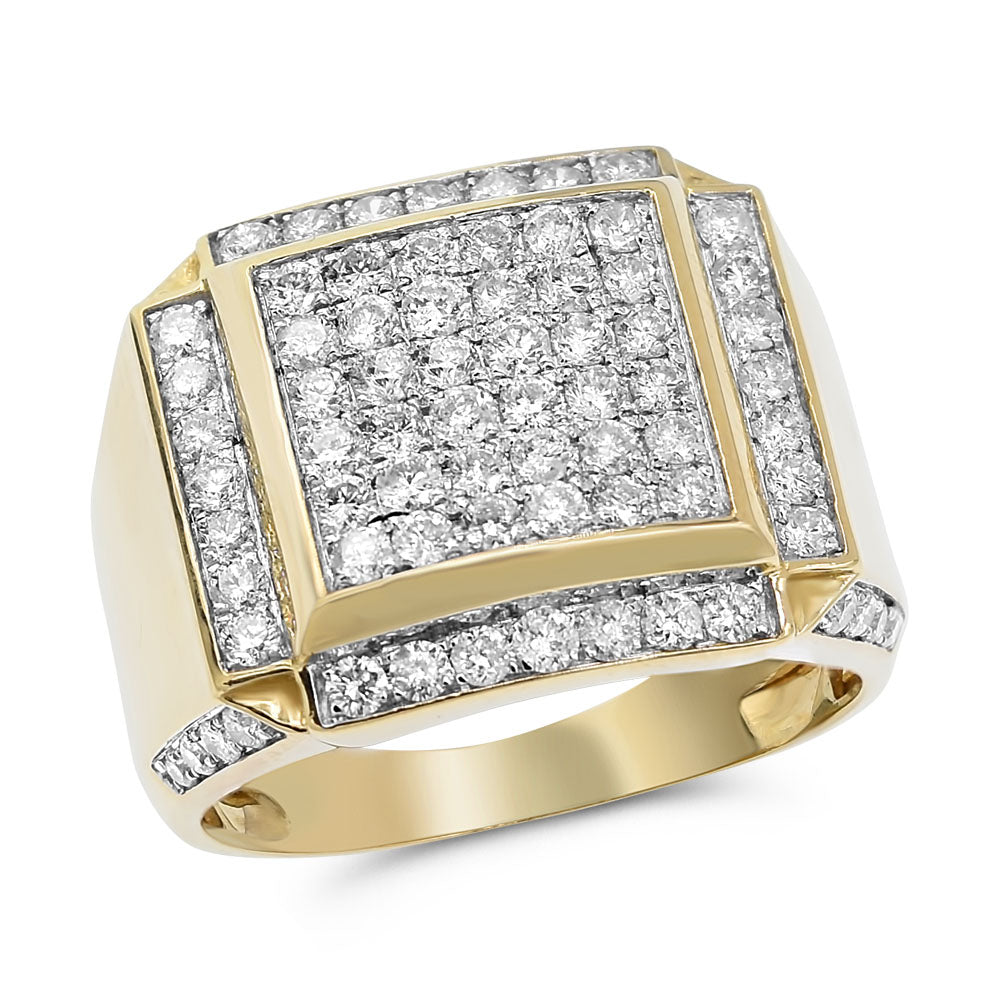 Men's diamond ring 14k yellow gold FORR6772A