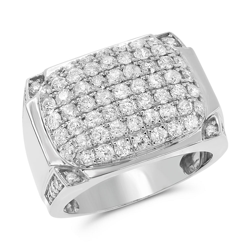 Men's diamond ring 14k white gold FORR6778