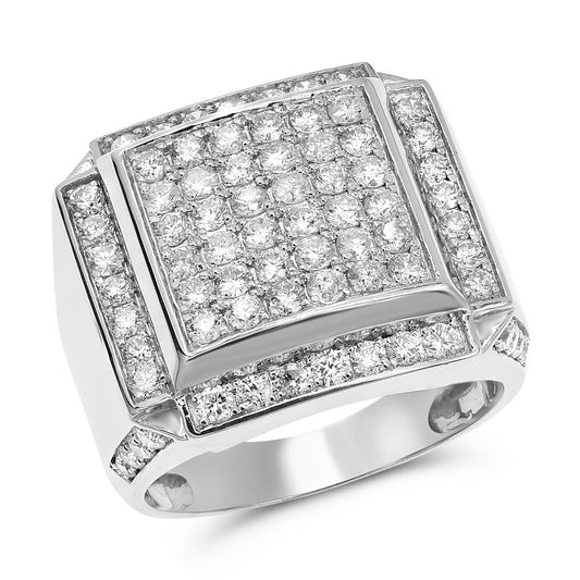 Men's diamond ring 14k white gold FORR6779