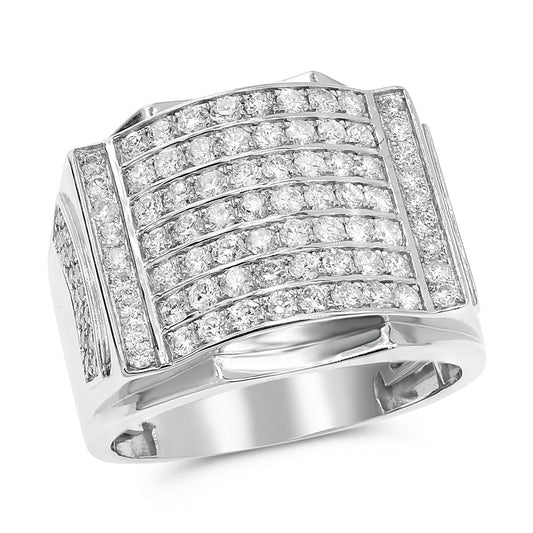 Men's diamond ring 14k white gold FORR7222