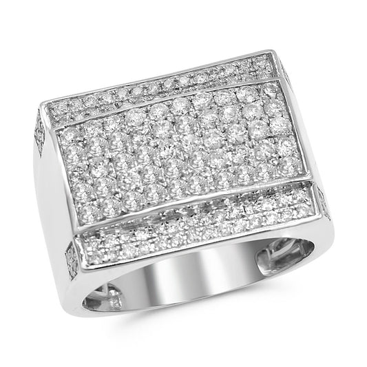 Men's diamond ring 14k white gold FORR7226