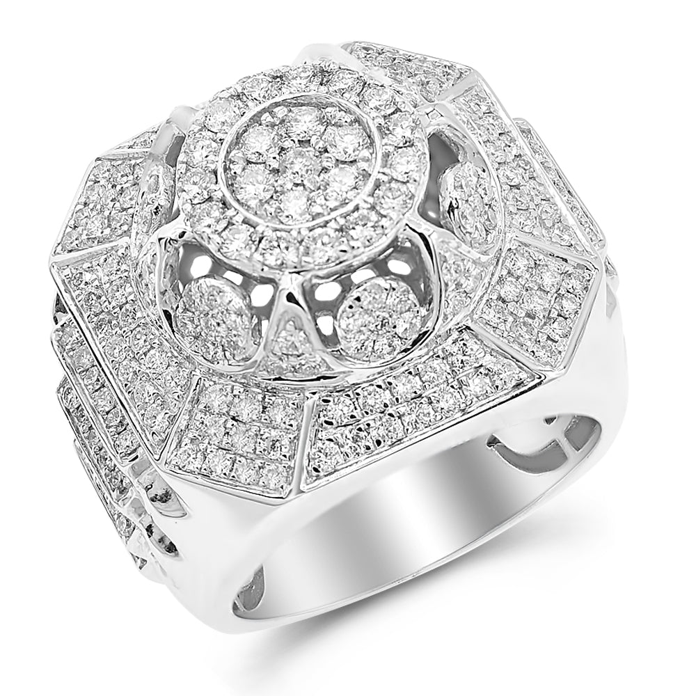 Men's diamond ring 14k white gold FORR8645