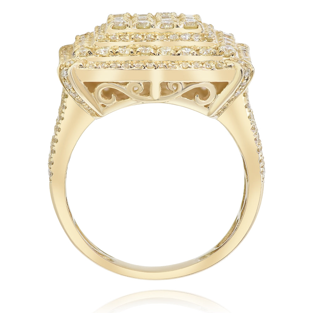 Men's diamond ring 14k yellow gold FORR8997