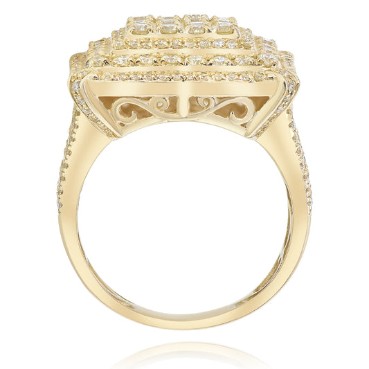 Men's diamond ring 14k yellow gold FORR8997