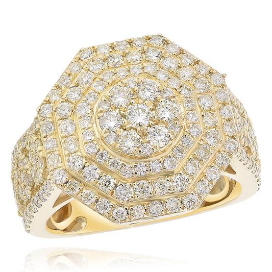 Men's diamond ring 14k yellow gold FORR9000