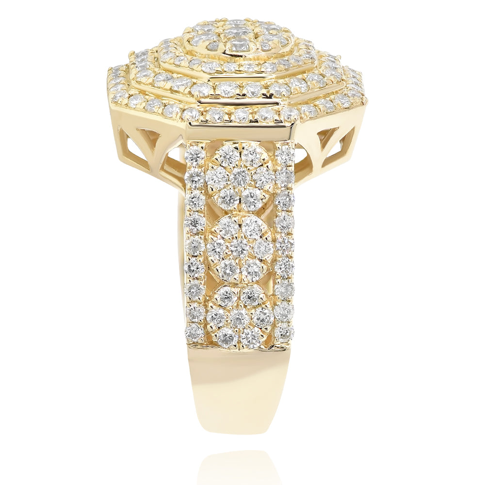 Men's diamond ring 14k yellow gold FORR9000