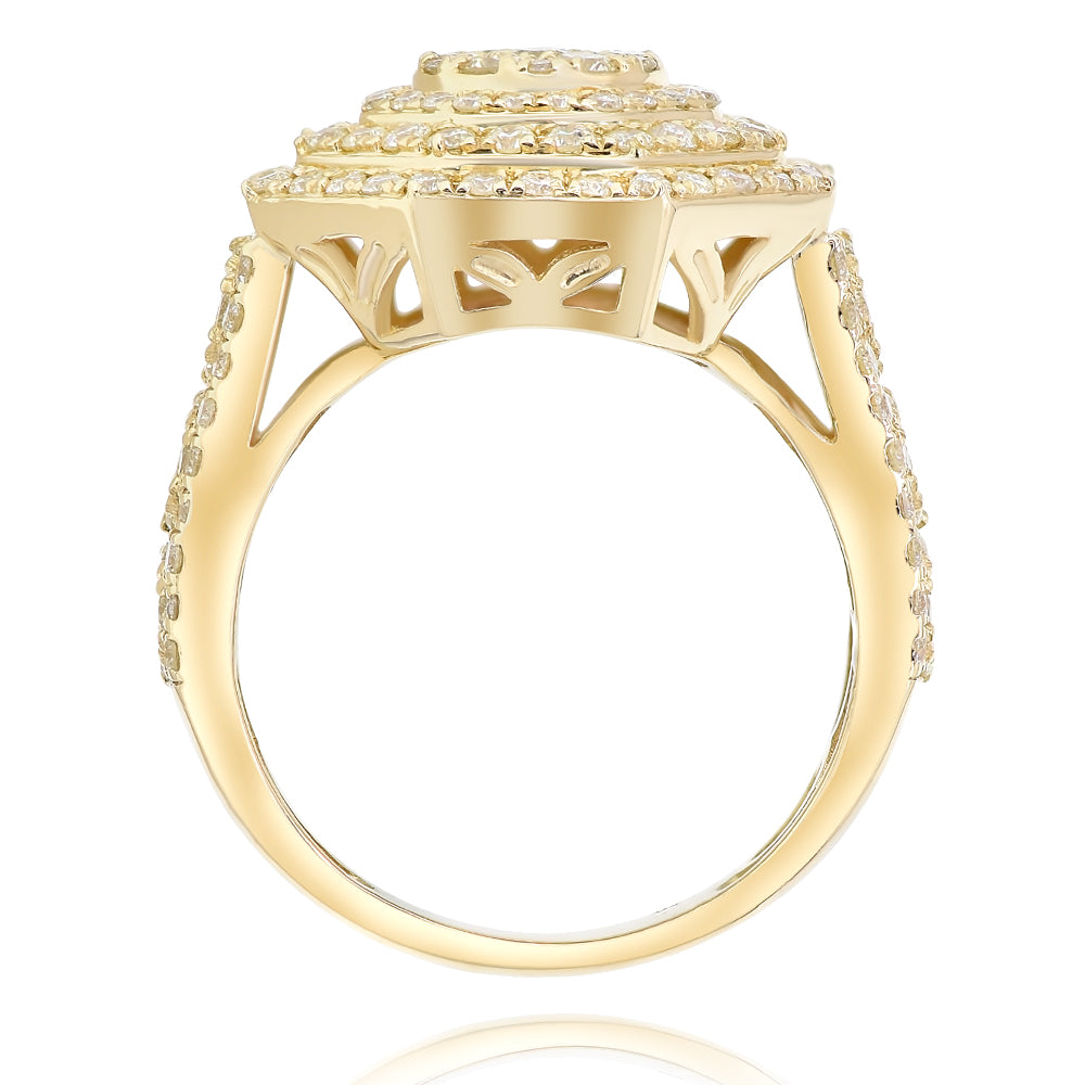 Men's diamond ring 14k yellow gold FORR9000