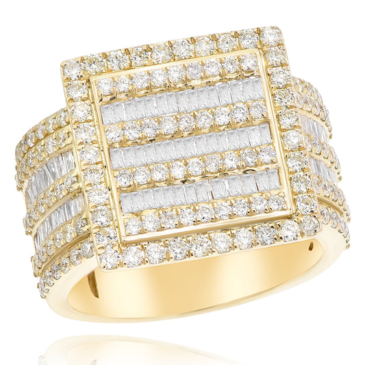 Men's diamond ring 14k yellow gold FORRB10227