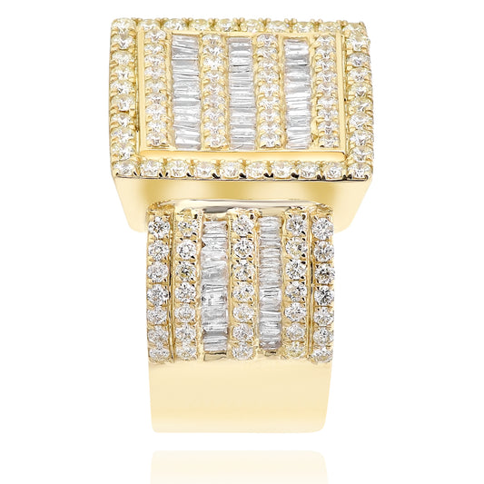 Men's diamond ring 14k yellow gold FORRB10227