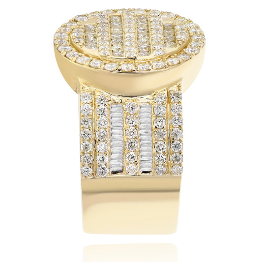 Men's diamond ring 14k yellow gold FORRB10235