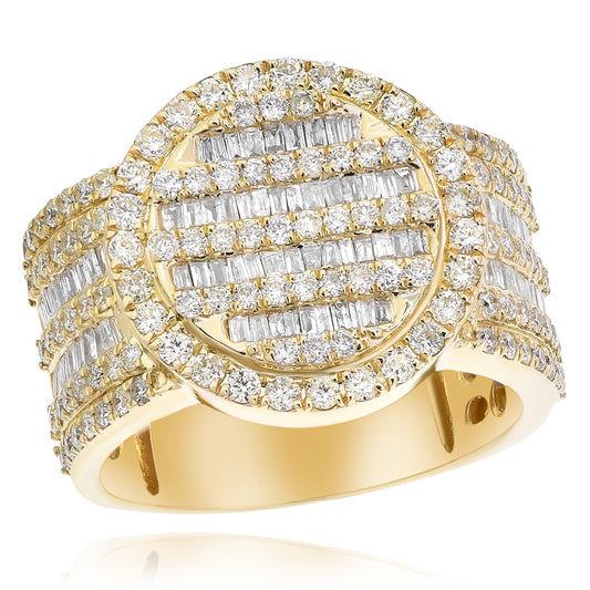 Men's diamond ring 14k yellow gold FORRB10236