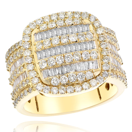 Men's diamond ring 14k yellow gold FORRB10240