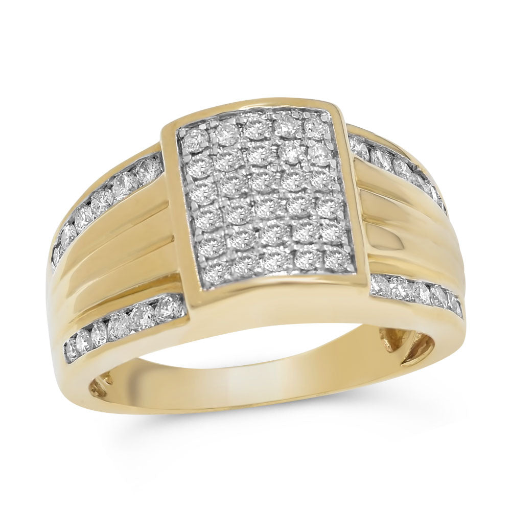 Men's diamond ring 14k yellow gold FRR5395A