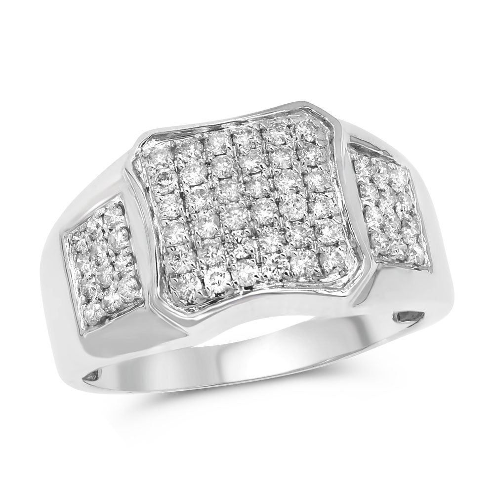 Men's diamond ring 14k white gold FRR5403