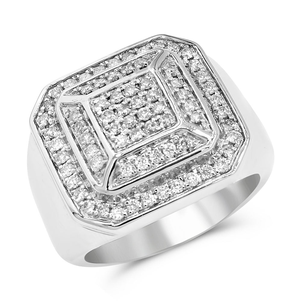 Men's diamond ring 14k white gold FRR5404