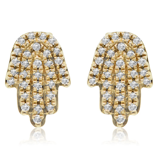 Diamond earrings 14k yellow gold HA1358