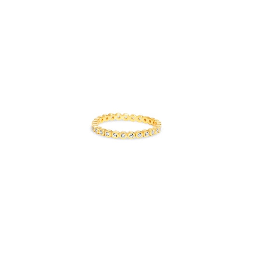 Thin Round Bezel Eternity Band