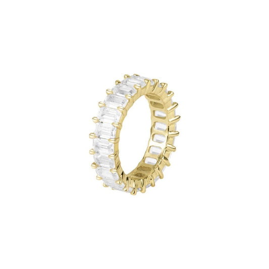 Emerald cut Eternity Band