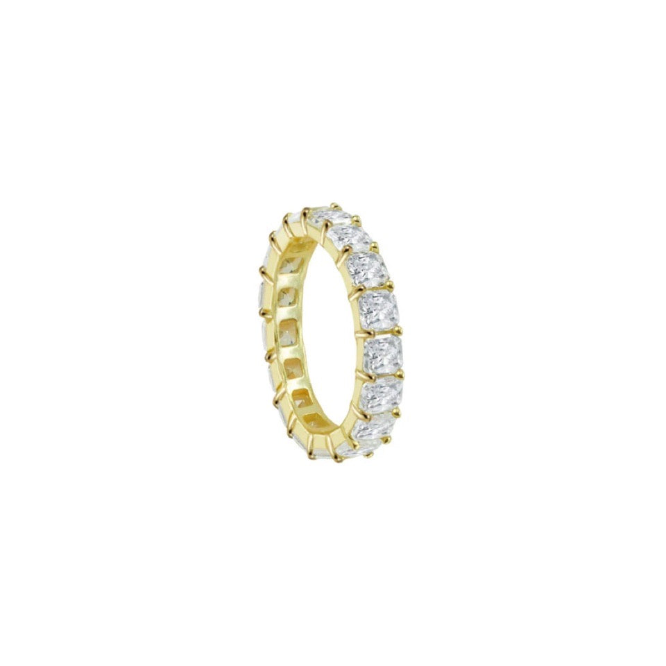 Cushion Cut Eternity Band