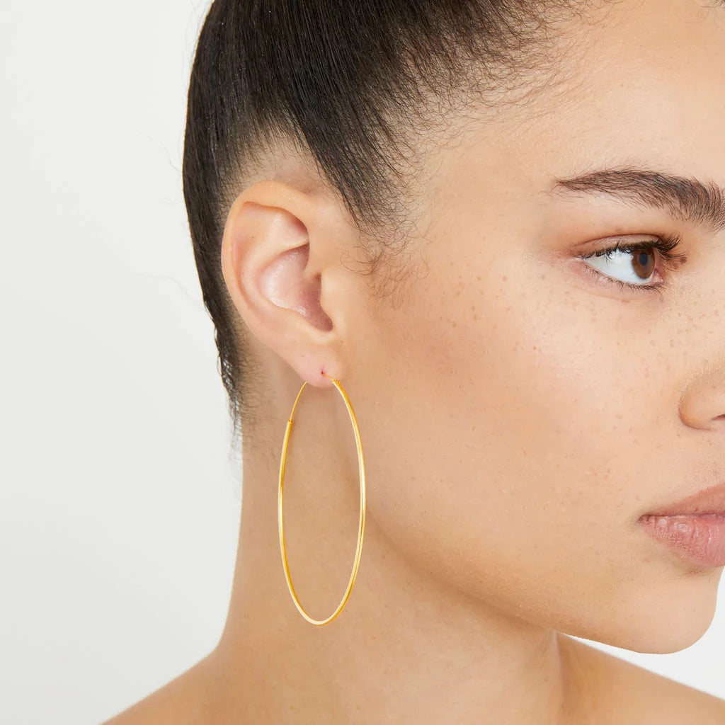 Thin Large Hoops