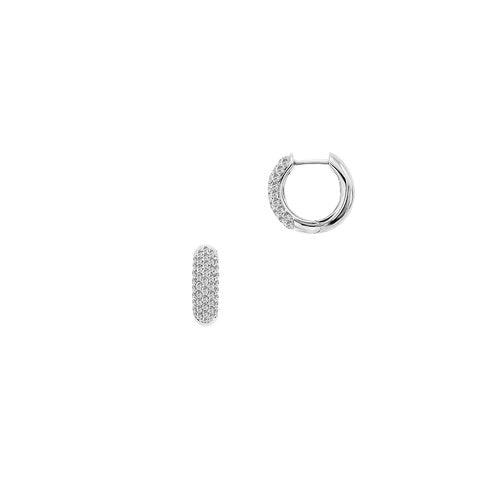 Pave Huggie Hoop Earrings