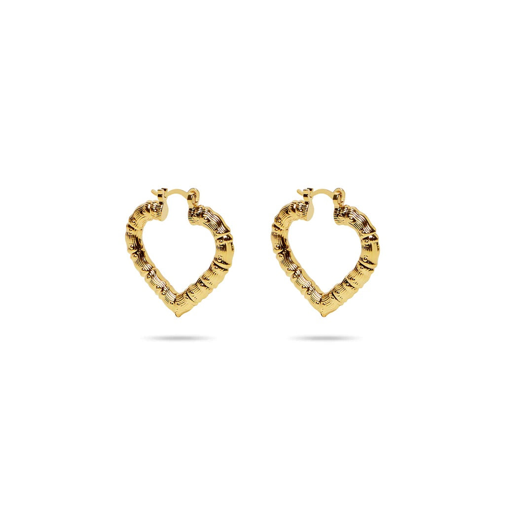 Heart Bamboo Earrings