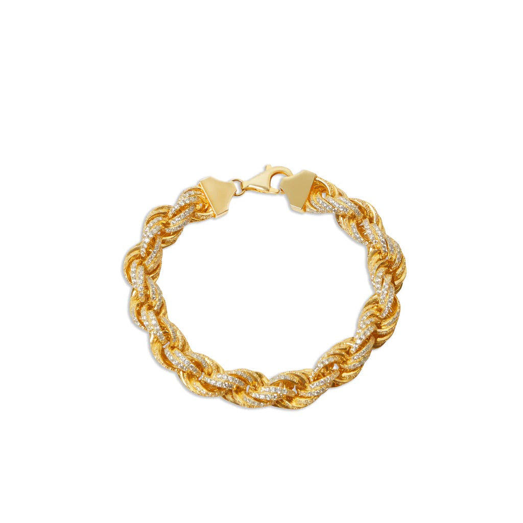 Iced Out Rope Bracelet