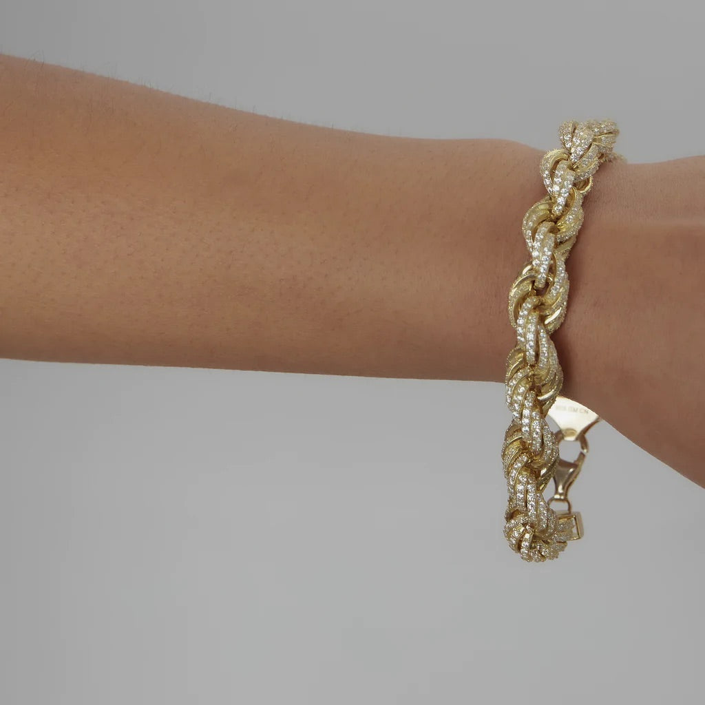 Iced Out Rope Bracelet