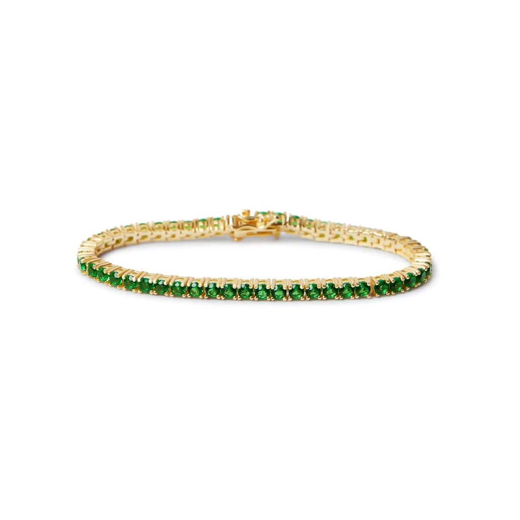 Green Tennis Bracelet