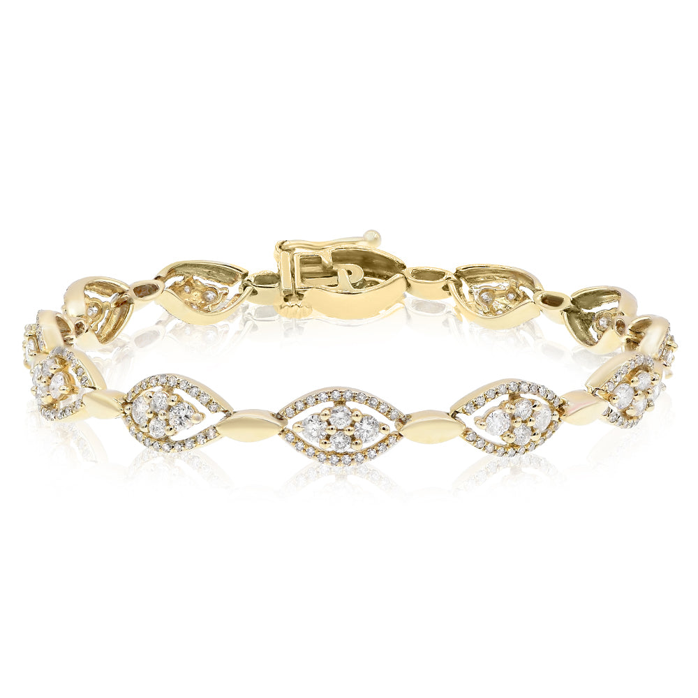 Diamond bracelet 14k yellow gold JBB145095A