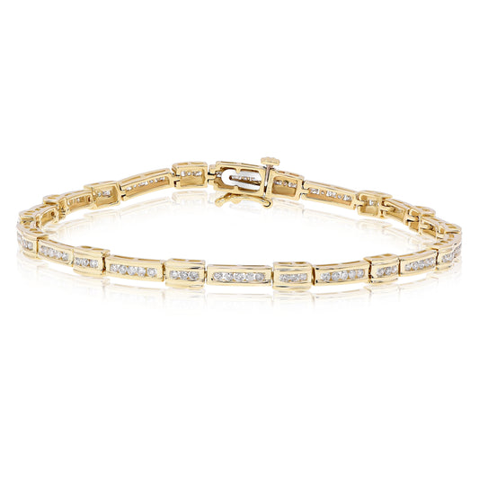 Diamond bracelet 14k yellow gold JBB145136C