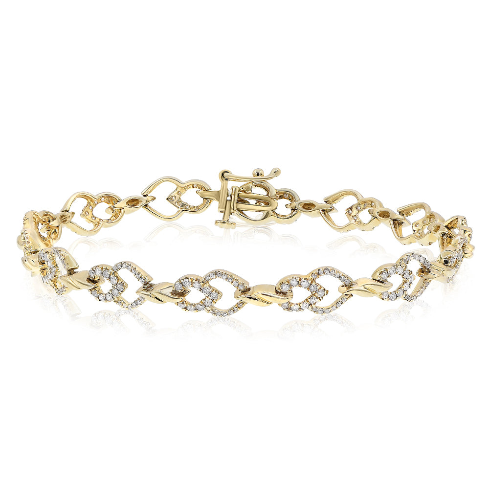 Diamond bracelet 14k rose gold JBB145144D