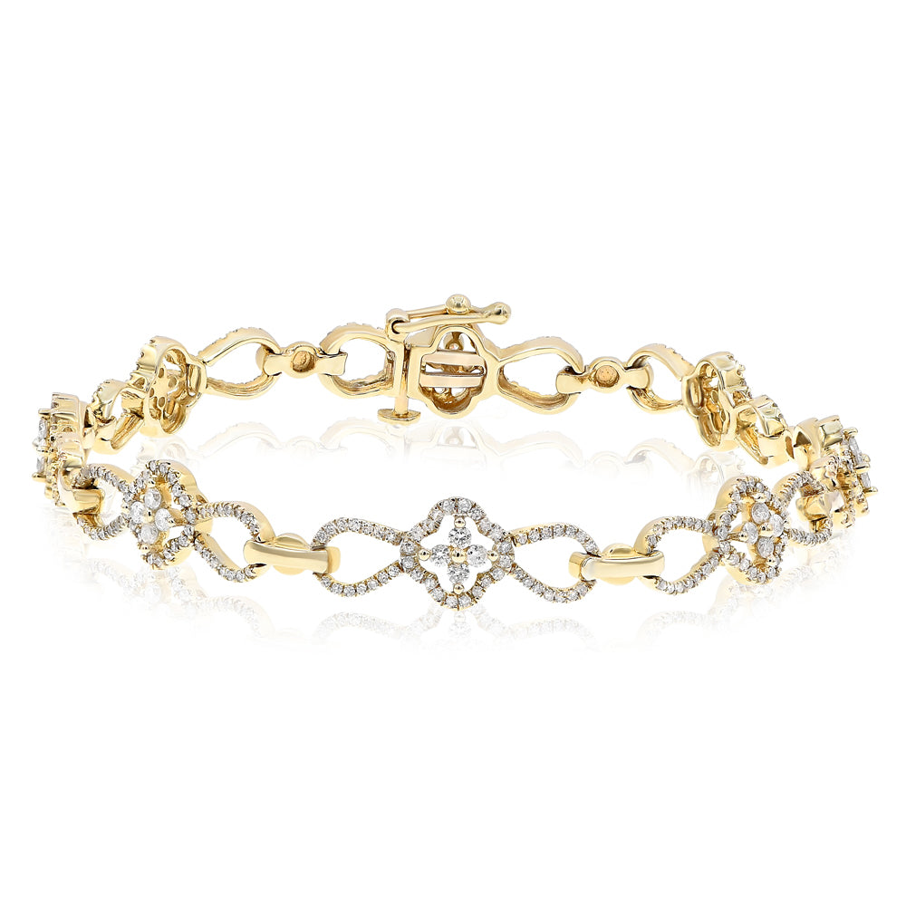 Diamond bracelet 14k rose gold JBB145145D