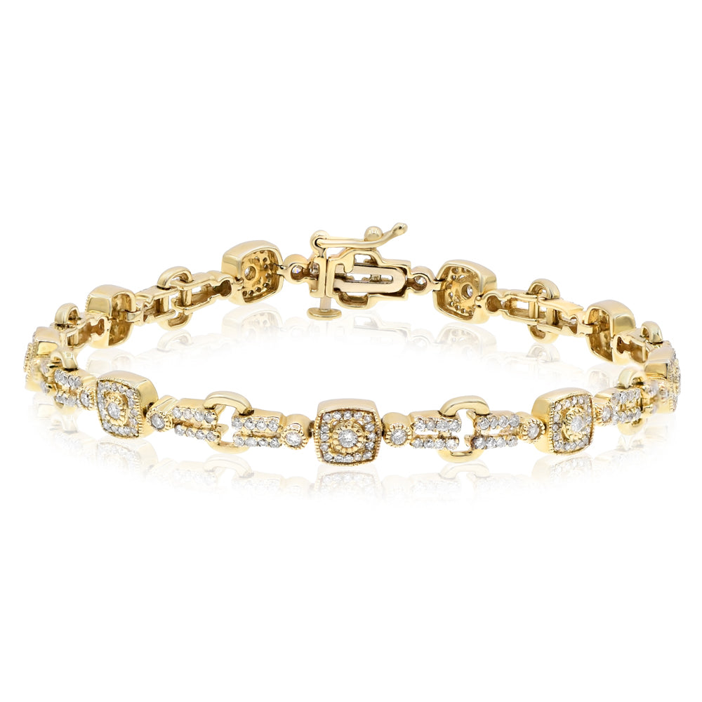 Diamond bracelet 14k yellow JBB145146A